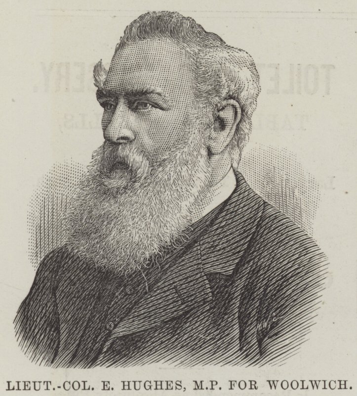 Tenente-Coronel E Hughes, deputado por Woolwich (gravura) de English School