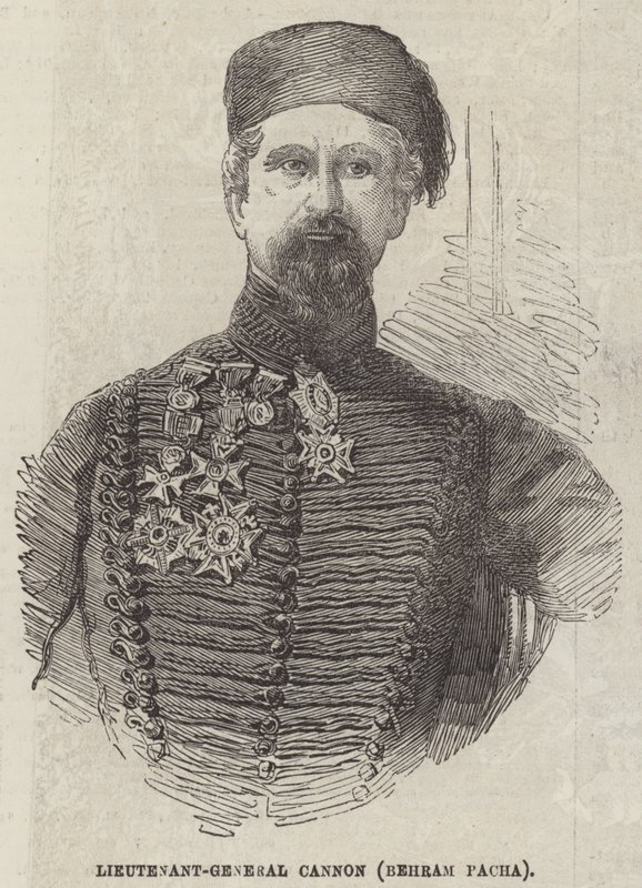 Tenente-General Canhão (Behram Pacha) (gravura) de English School