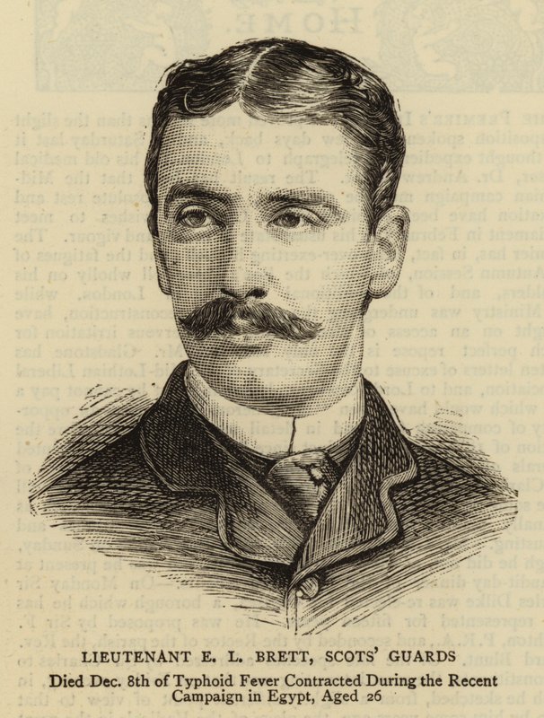 Tenente E L Brett, Guarda Escocesa (gravura) de English School