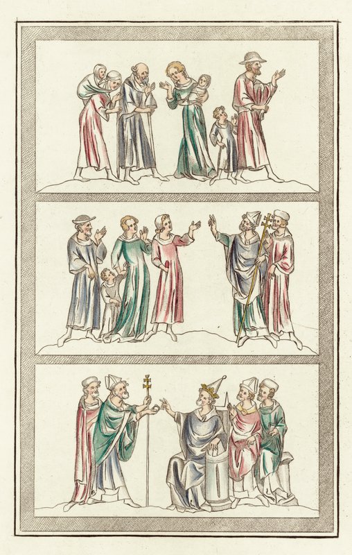 Vida de Thomas Becket (gravura colorida) de English School