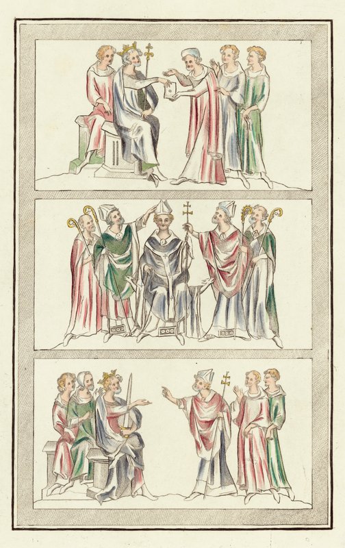 Vida de Thomas Becket (gravura colorida) de English School