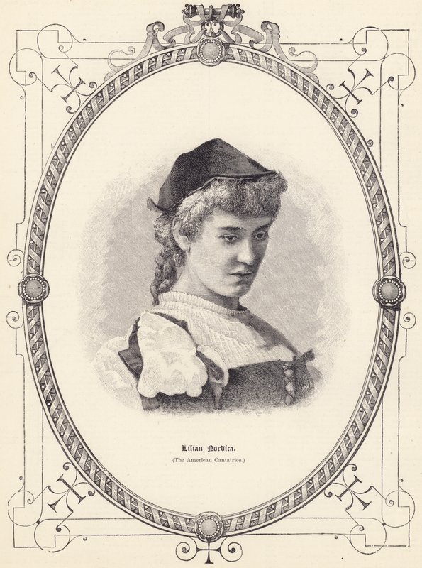 Lilian Nordica (a Cantatriz Americana) (gravura) de English School