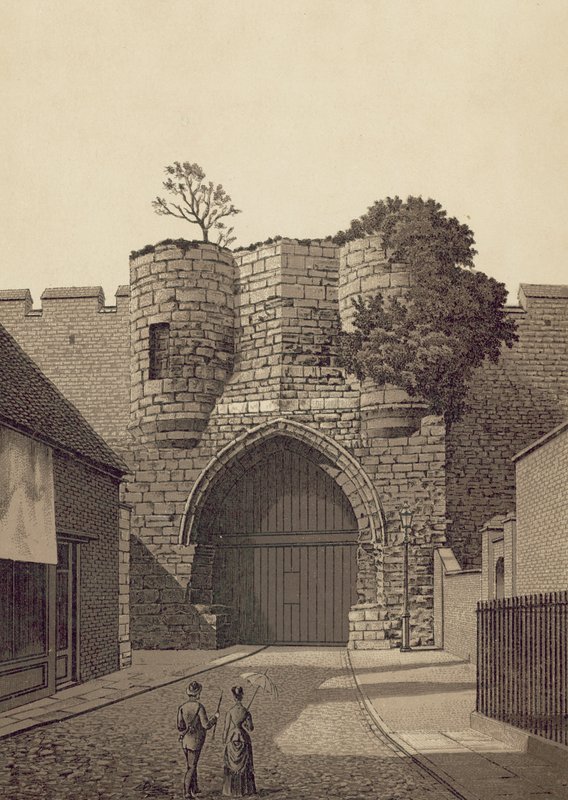Lincoln, Castle Gateway (litografia) de English School