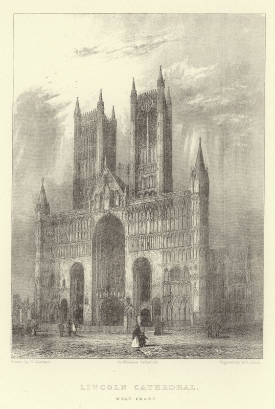 Catedral de Lincoln, frente oeste de English School