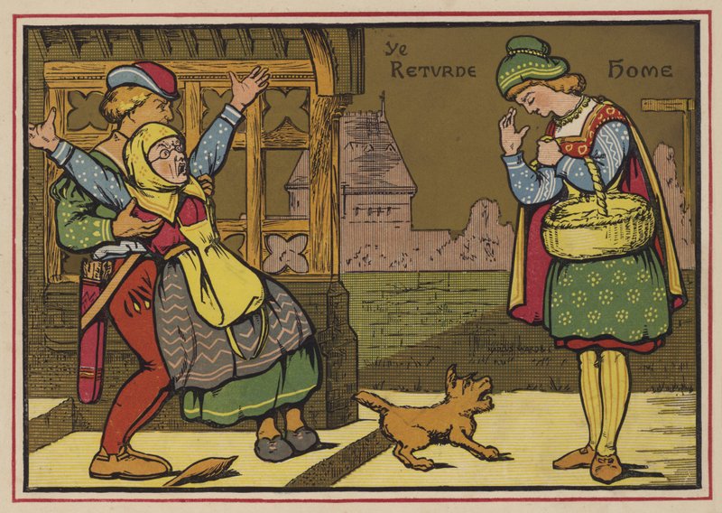 Pequena Mulher do Mercado (cor litho) de English School