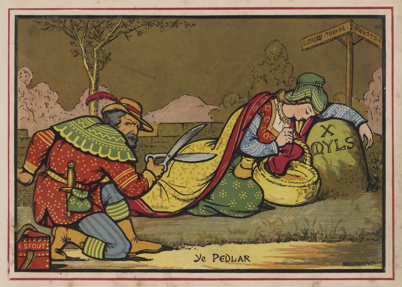 Pequena Mulher do Mercado (cor litho) de English School