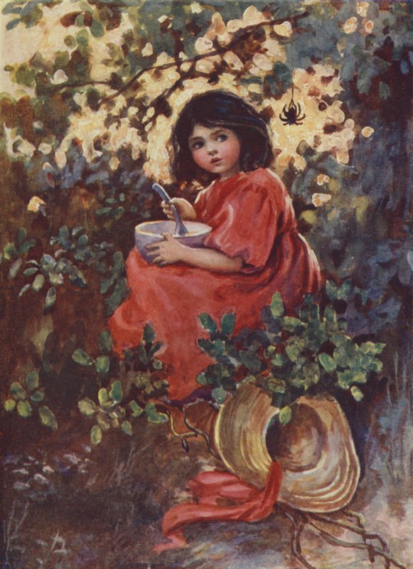 Pequena senhorita muffet de English School