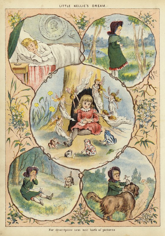 O sonho da pequena Nellie (cromolitografia) de English School