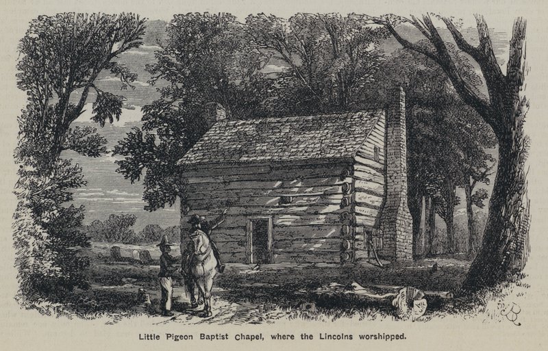 Capelinha dos Pombinhos Baptistas, onde os Lincolns adoravam (gravura) de English School
