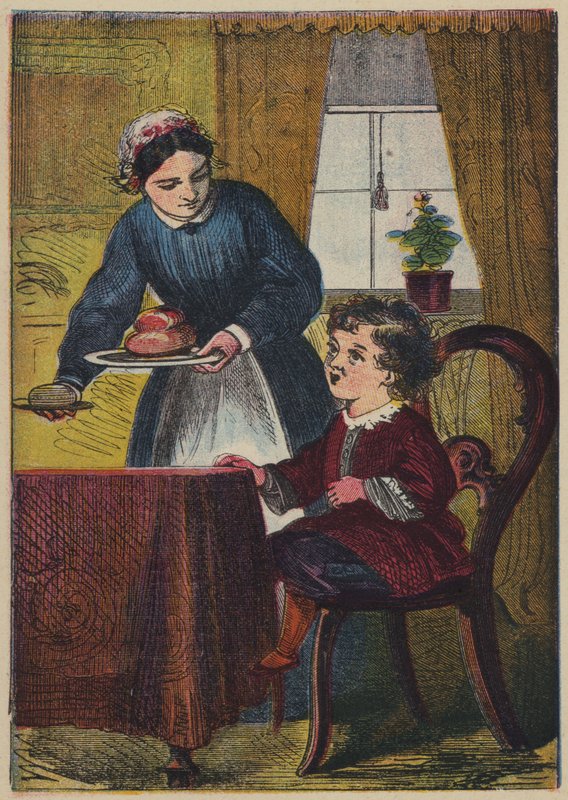 Little Tommy Tucker (litografia a cores) de English School