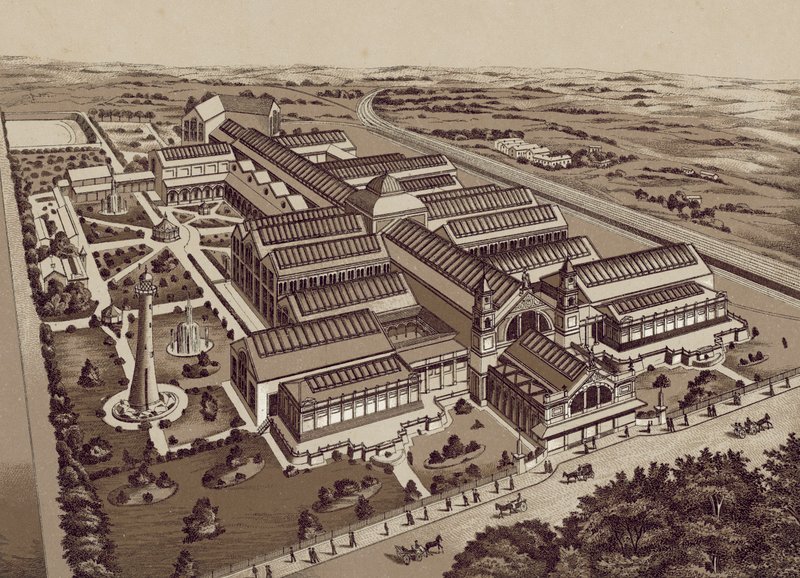 Liverpool: Exposição de carregadores 1886 (litografia) de English School