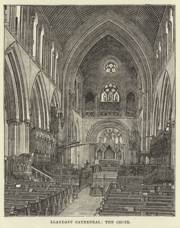 Catedral de Llandaff, o coro de English School