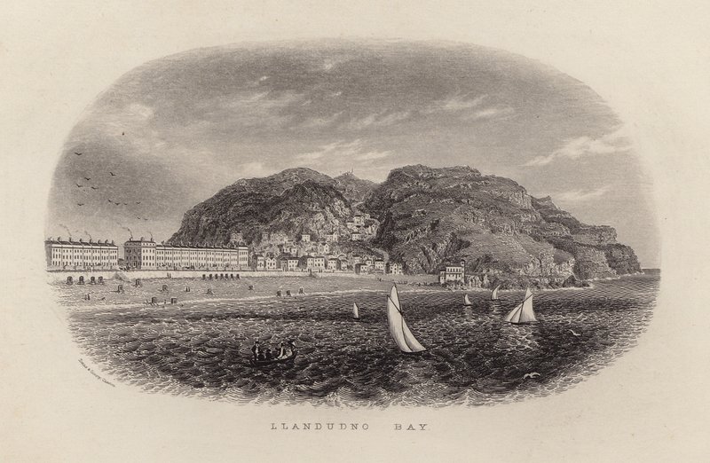Baía de Llandudno (gravura) de English School