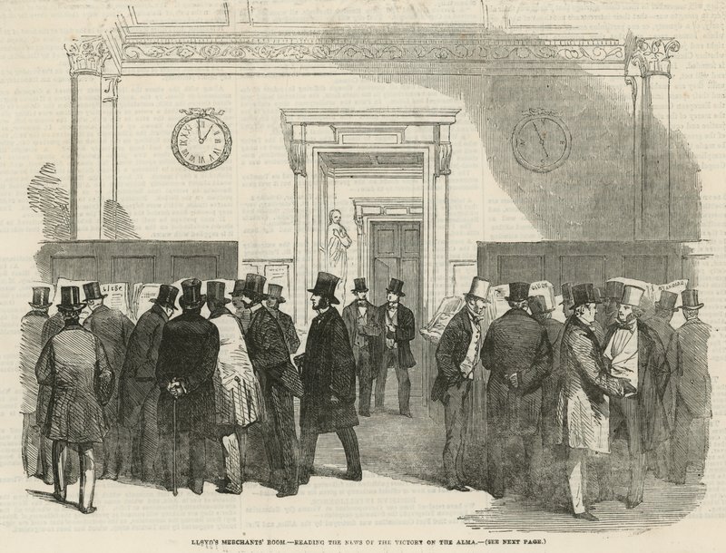 Lloyds Merchants Room - lendo a notícia da vitória no Alma de English School