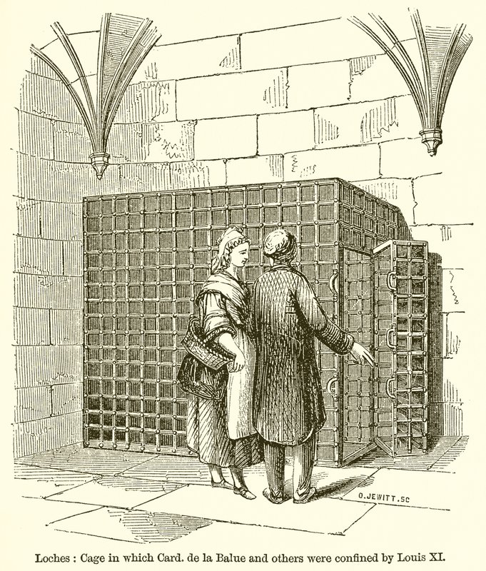 Loches: gaiola em que o cartão. de la Balue e outros foram confinados por Louis XI de English School