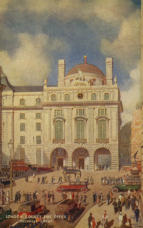 Escritório do Corpo de Bombeiros de Londres, Piccadilly Circus de English School