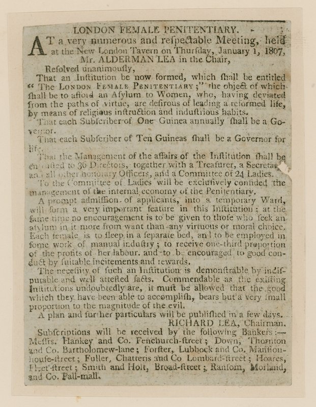 Penitenciária Feminina de Londres, Clerkenwell de English School