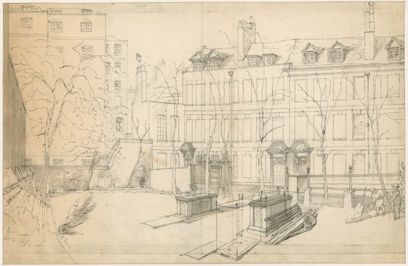 Cemitério de Londres (tinta no papel) de English School