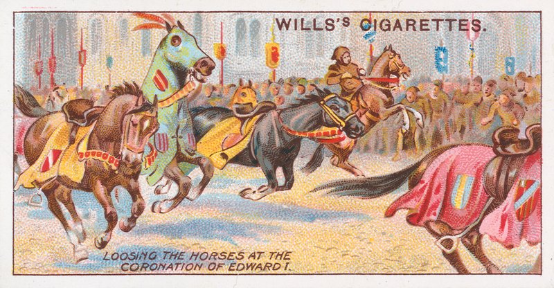 Perdendo os cavalos na coroação de Edward I de English School