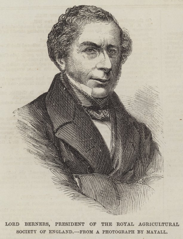 Lord Berners, Presidente da Royal Agricultural Society of England (gravura) de English School