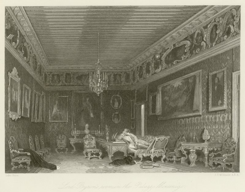 Lord Byrons quarto no Palazzo Mocenigo de English School