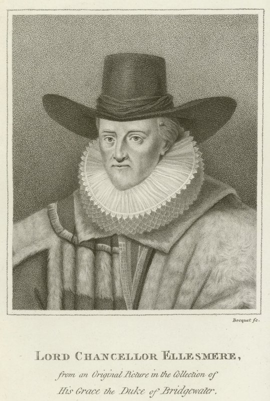 Lord Chancellor Ellesmere (gravura) de English School