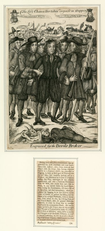Lord Chancellor Jefferies preso em Wapping de English School