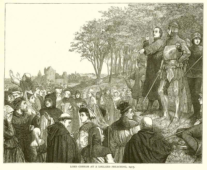 Senhor Cobham em uma pregação de Lollard, 1413 de English School