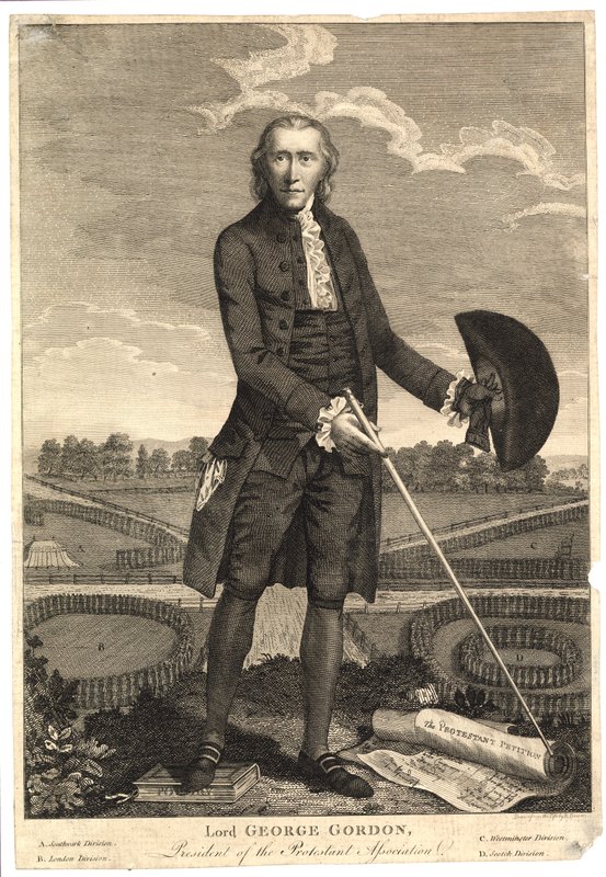 Lord George Gordon, presidente da Associação Protestante de English School