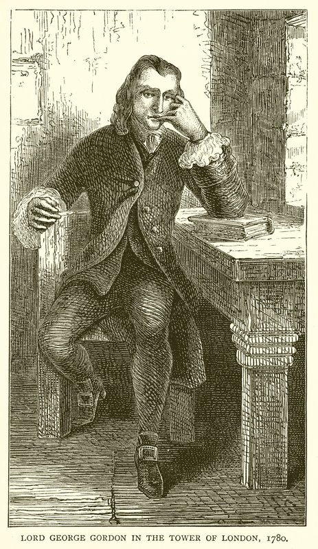 Lorde George Gordon na Torre de Londres, 1780 de English School