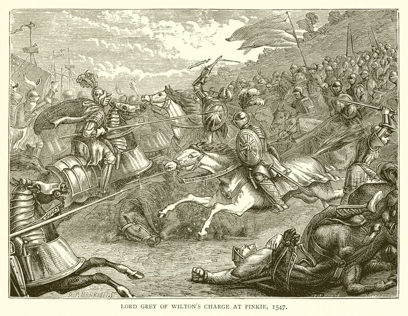Senhor Grey de Wiltons Charge no Pinkie, 1547 de English School
