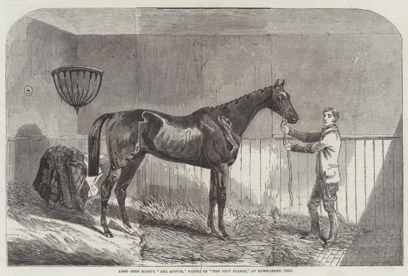 Lord John Scott, "The Reiver", vencedor de "The July Stakes", em Newmarket de English School
