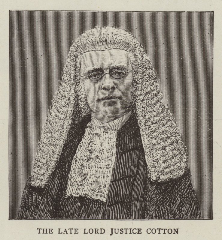 Lord Justice Cotton (gravura) de English School