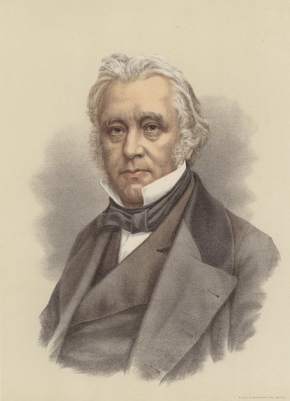Lord Macaulay, historiador e político britânico (litografia a cores) de English School