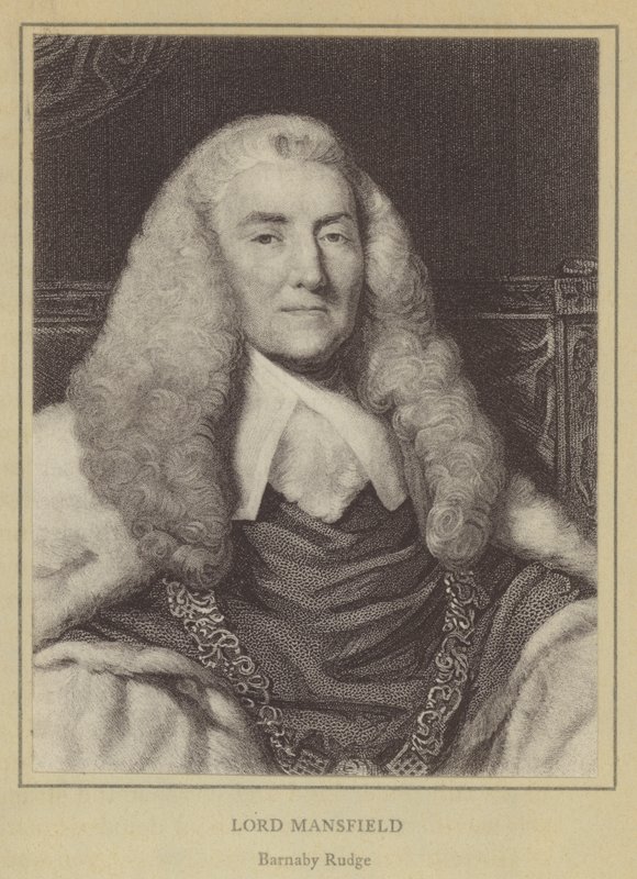 Lord Mansfield, Barnaby Rudge (litho) de English School