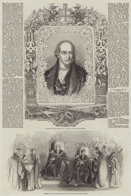 Lord Mayor of London (gravura) de English School