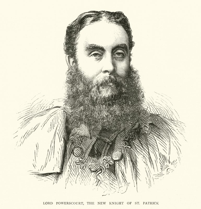 Lord Powerscourt, o Novo Cavaleiro de São Patrício (gravura) de English School
