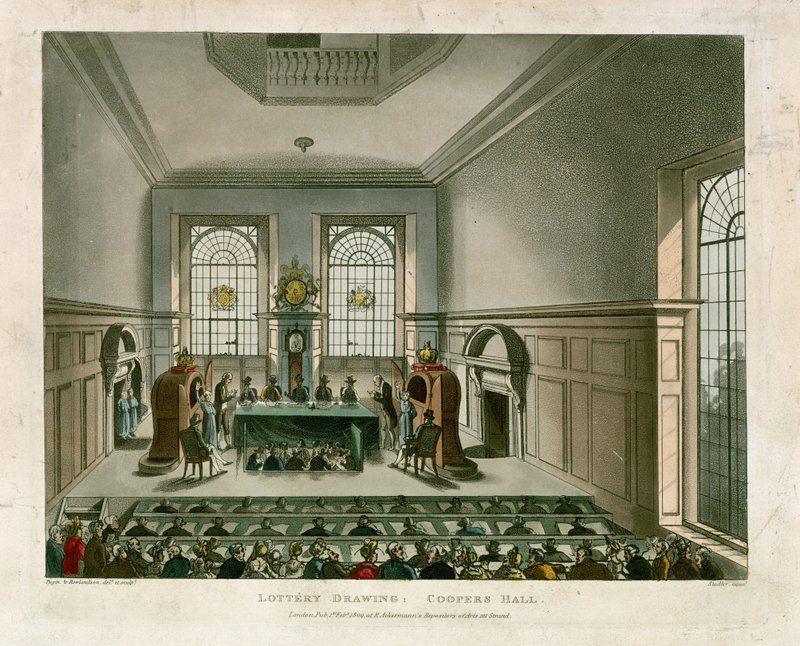Desenho de loteria no Coopers Hall de English School