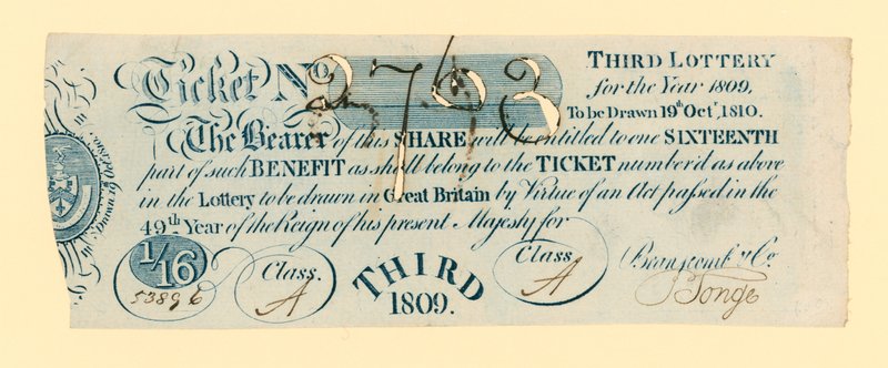 Bilhete de loteria de English School