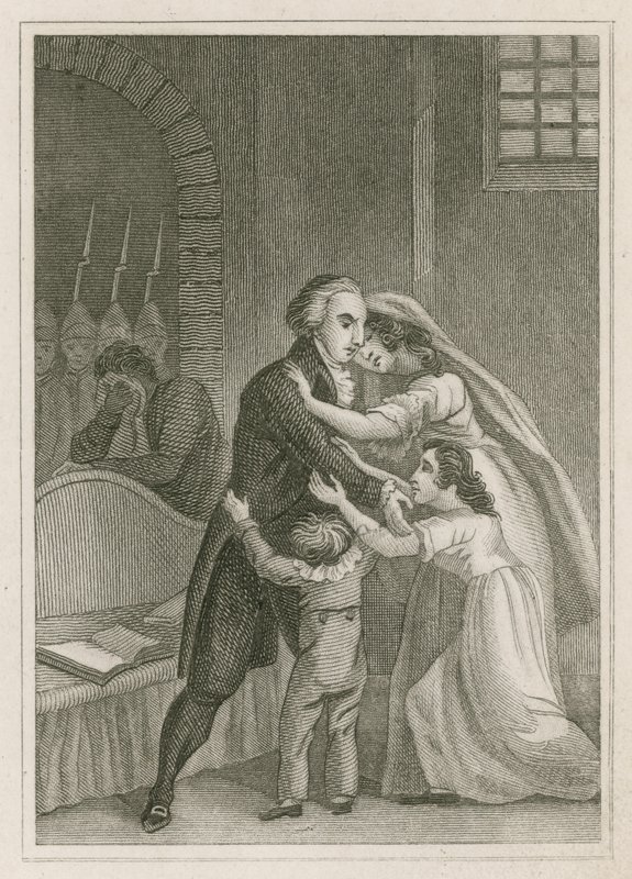 Luís XVI da França se despedindo de sua família, 1793 de English School