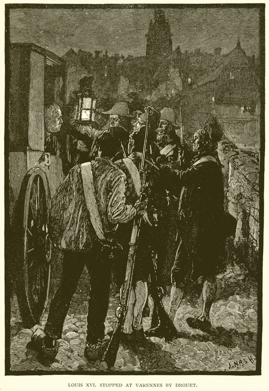Luís XVI. parou em Varennes por Drouet de English School