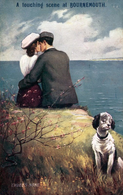 Amantes em Bournemouth, com cão excluído (cor litho) de English School