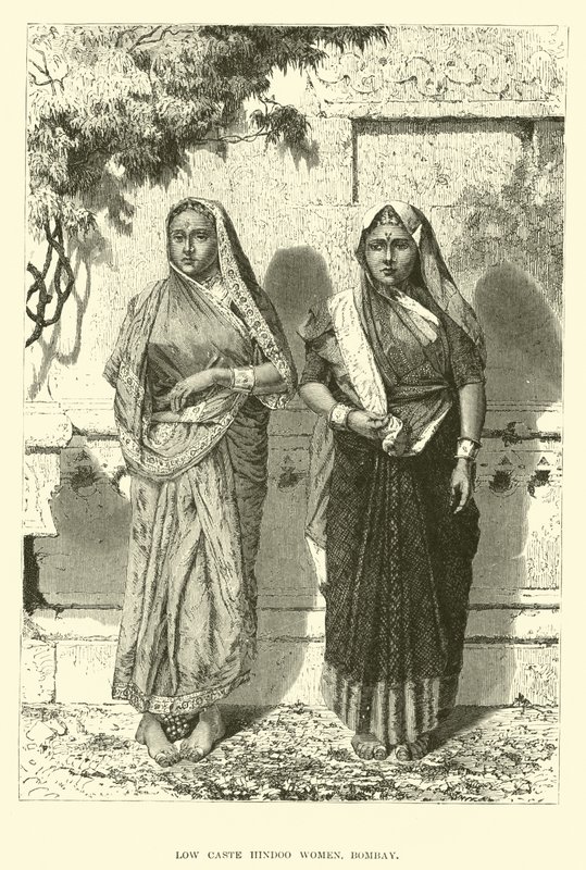 Mulheres do baixo Hindoo da casta, Bombaim de English School