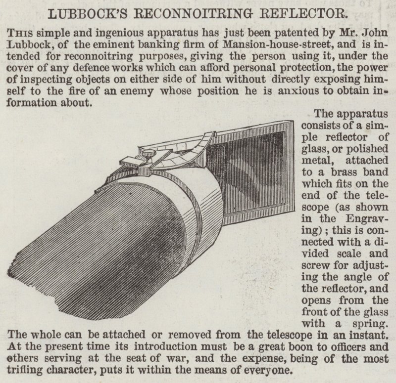 Reflector de reconhecimento da Lubbock (gravura) de English School