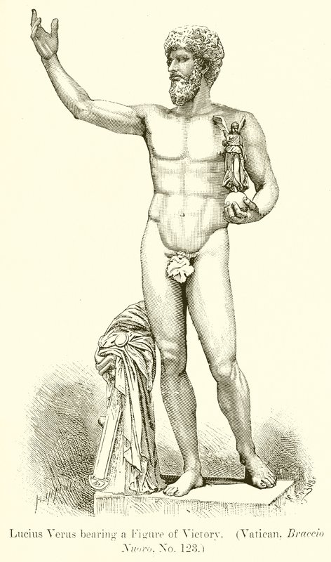Lucius Verus com uma figura da vitória. (Vaticano, Novo Braço, nº 123) de English School