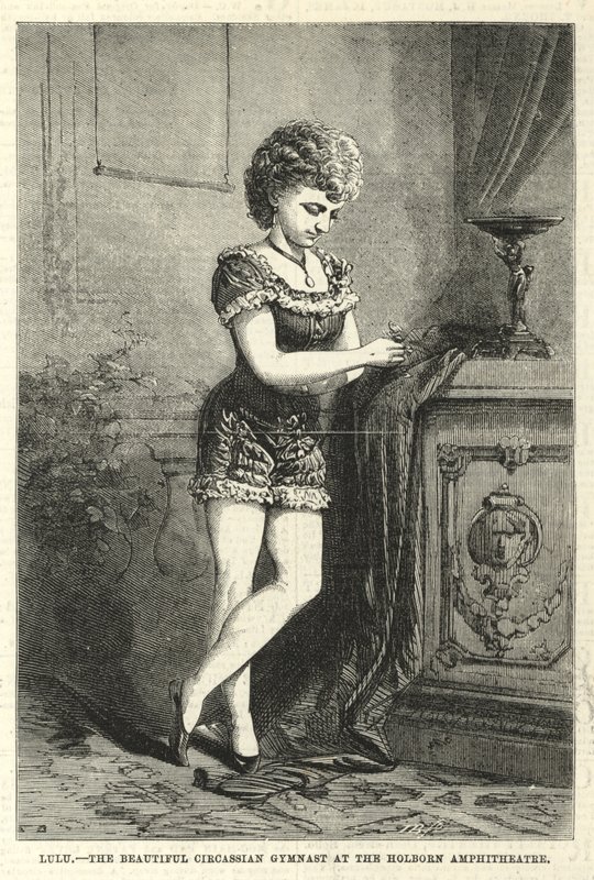 Lulu, a bela ginasta circassiana do Anfiteatro Holborn de English School