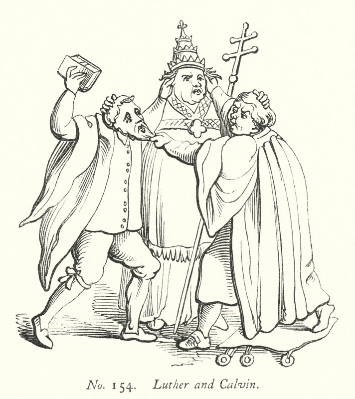 Lutero e Calvino (gravura) de English School