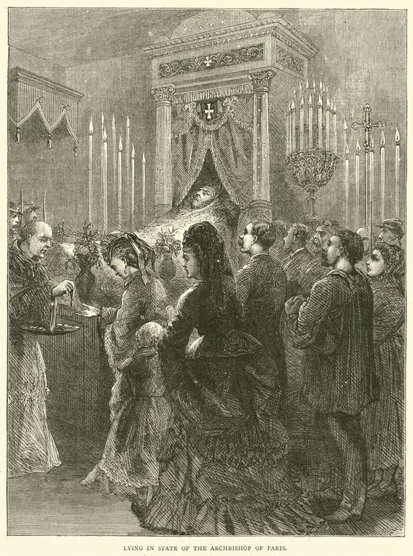 Deitado no estado do arcebispo de Paris, 1871 de English School