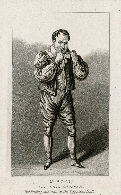 M Boai, o Chopper Chin. Agosto de 1830, o Egyptian Hall de English School