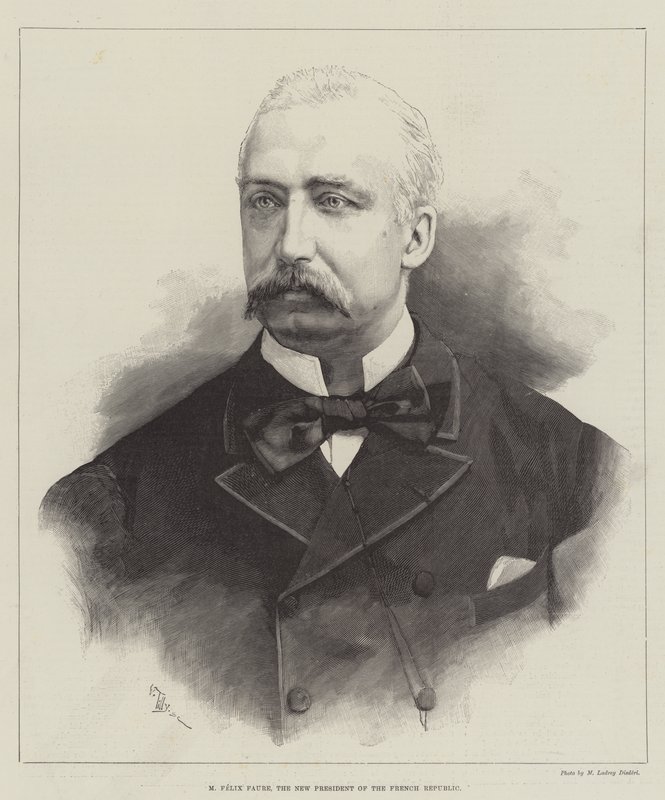M Felix Faure, o Novo Presidente da República Francesa (gravura) de English School